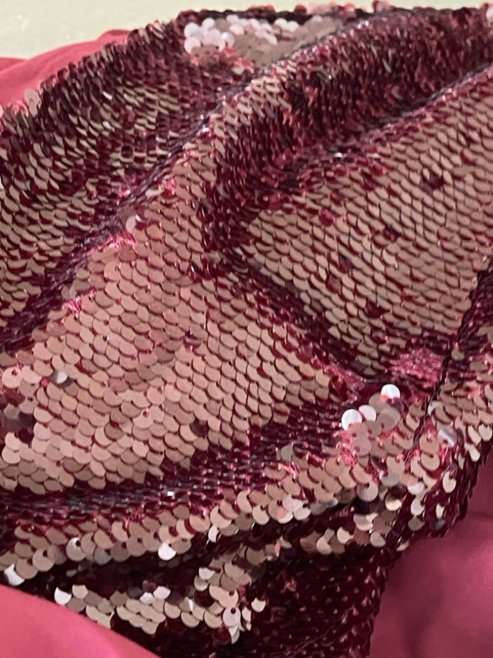 Julia Jordan Sequin Cowl Neck Side Slit Maxi Dress in Red Wine Color Slip NWOT - Picture 11 of 11